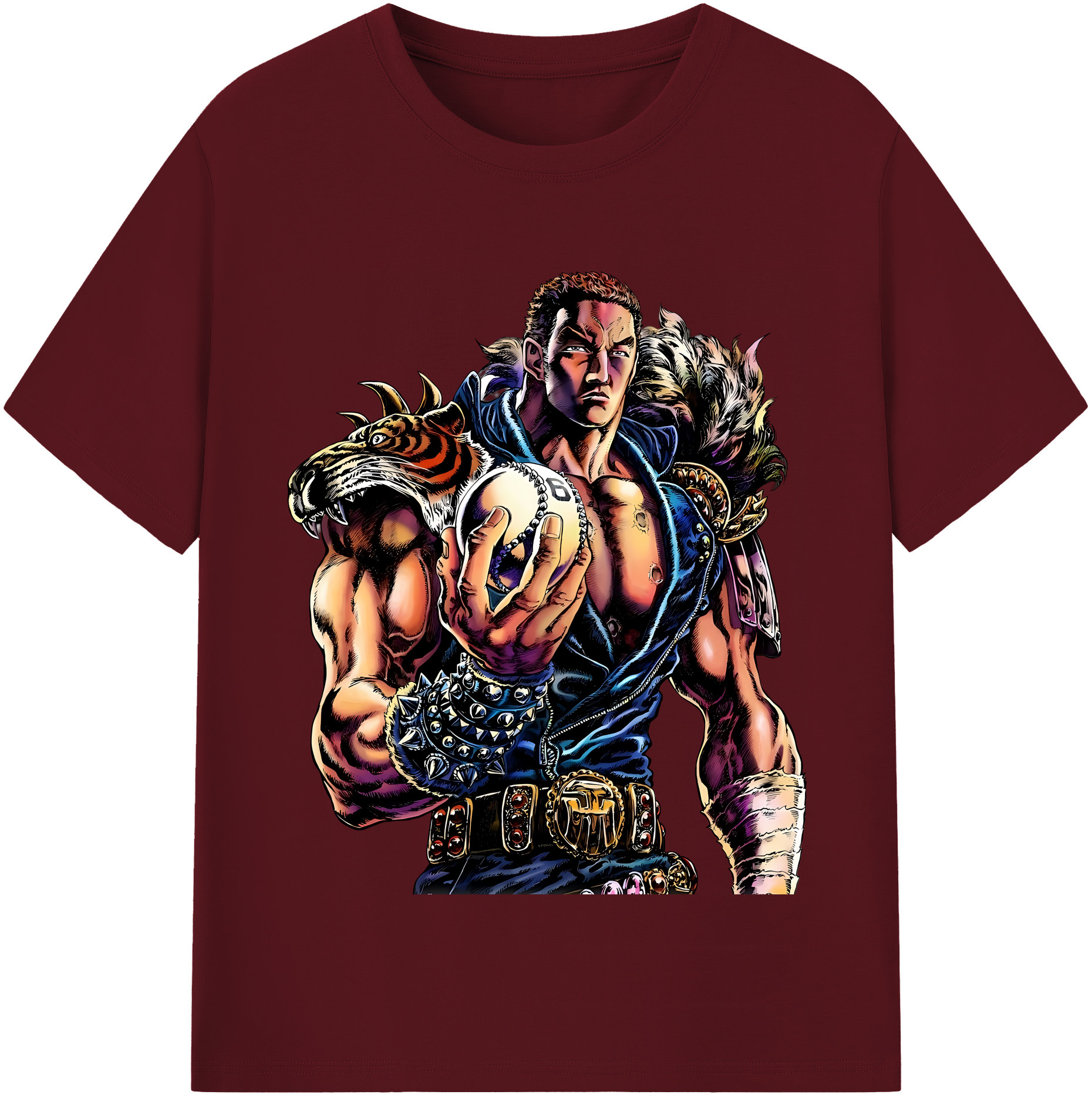 （画像用） 北斗の拳 Fist of the North Star 綿100％半袖Tシャツ（フロントプリント）